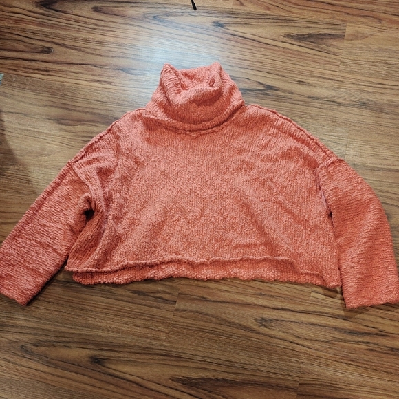 Free People Vibrant Orange Turtleneck Sweater - Picture 5 of 14